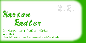 marton radler business card